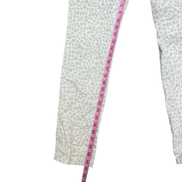 Loft Modern Skinny Fit Neutral Gray White Leopard Print Jeans Size 27 EUC - Picture 5 of 6